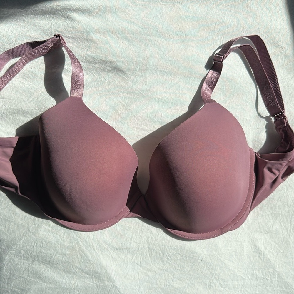 Victoria’s Secret T-shirt Lightly Lined Demi Bra in Mauve with Labeled Straps